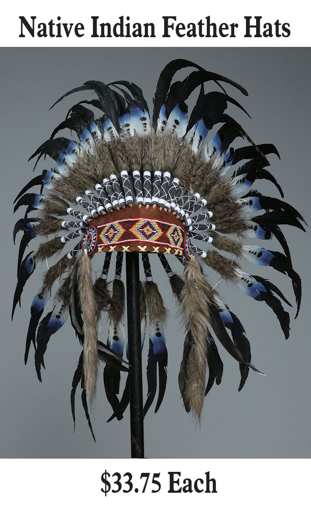 Native Indian Feather Hats-3
