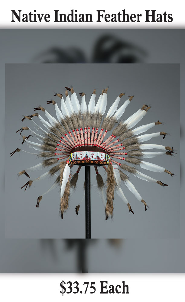 Native Indian Feather Hats-5