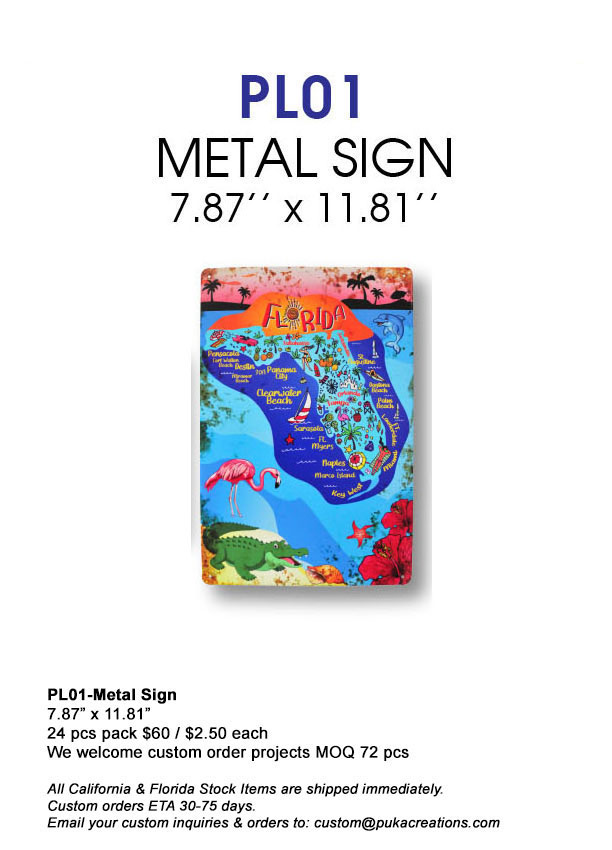 PL01-Metal Sign-Florida