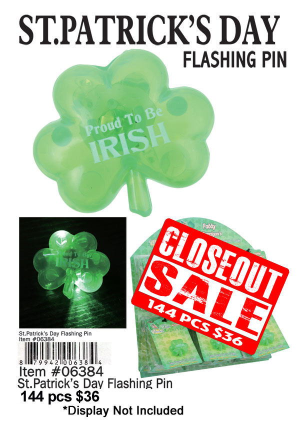 St Patrick Day Flashing Pin