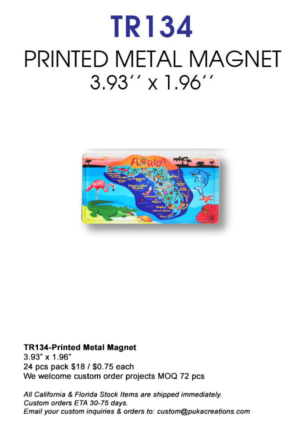 TR134-Printed Metal Magnet-Florida