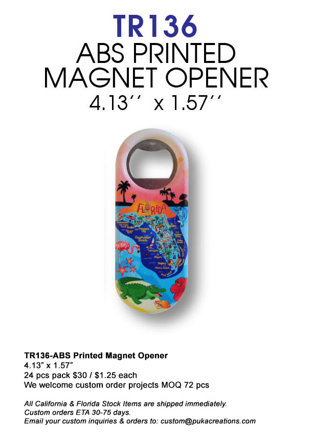 TR136-ABS Printed Magnet Opener-Florida