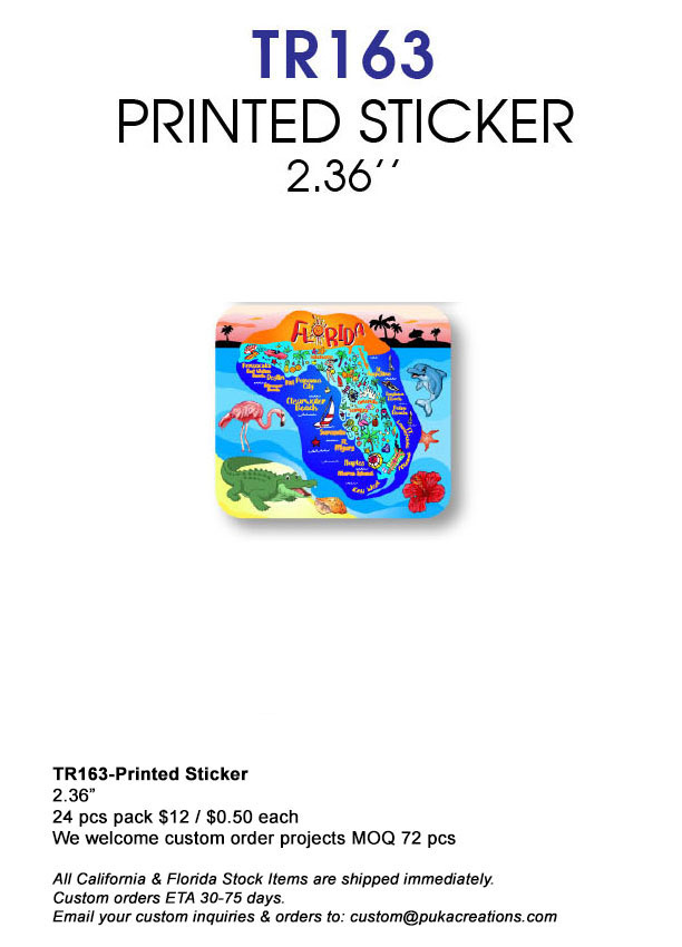 TR163-Printed Sticker-Florida