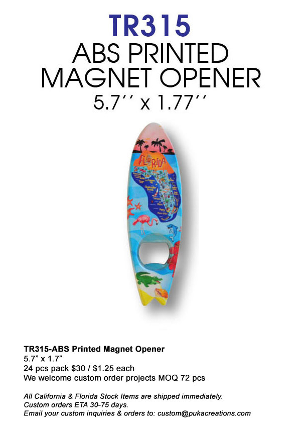 TR315-ABS Printed Magnet Opener-Florida