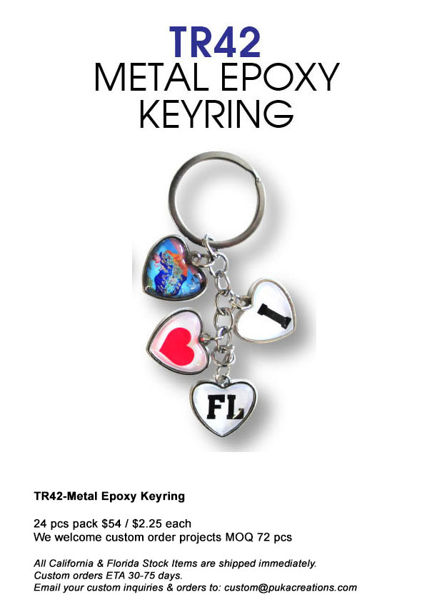 TR42-Metal Epoxy Keyring-Florida