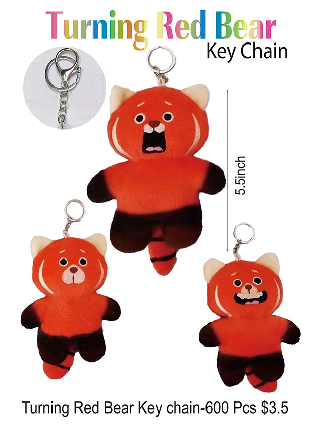 Turning Red Bear Key Chain