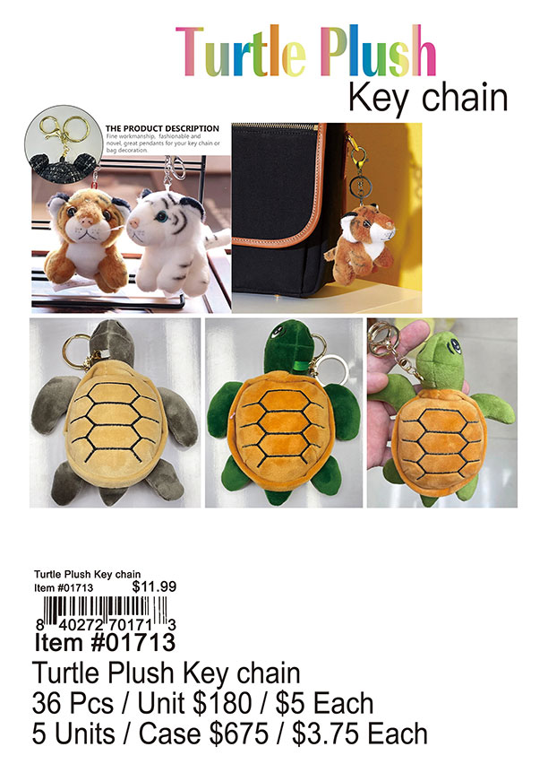 Turtle Plush Keychain