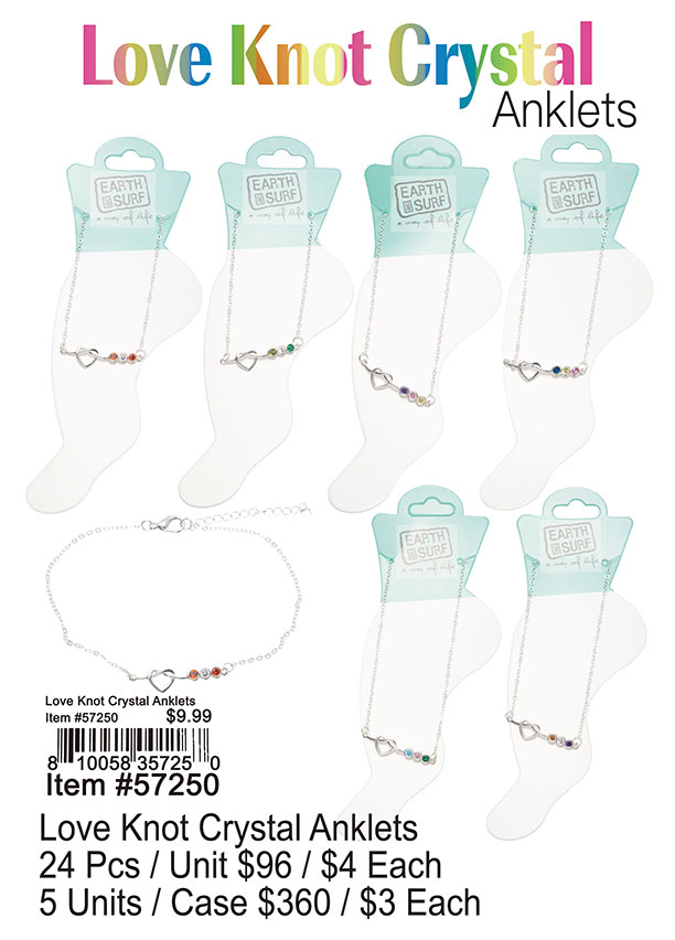 Love Knot Crystal Anklets
