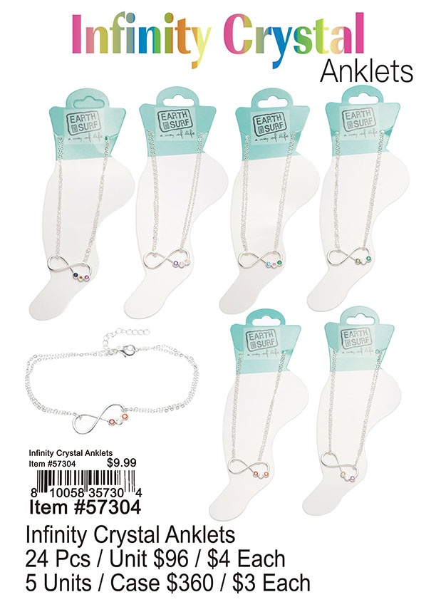 Infinity Crystal Anklets