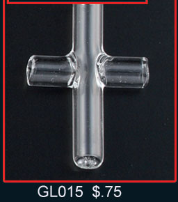 Glass Vials Cross (100s)