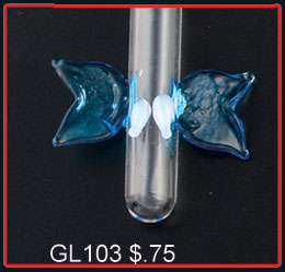 Glass Vials Butterfly (100s)