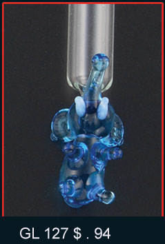 Glass Vials Color Elephant (100s)