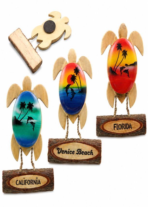 Air Brushed Turtle Magnets